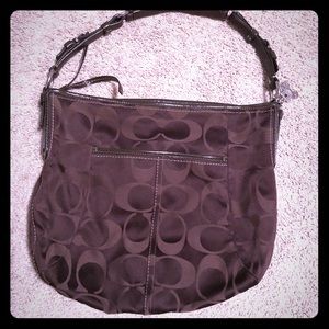 Coach Large signature soho hobo -Brown